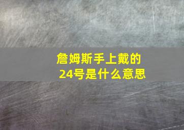 詹姆斯手上戴的24号是什么意思