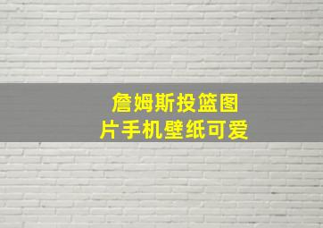 詹姆斯投篮图片手机壁纸可爱