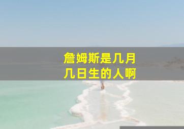 詹姆斯是几月几日生的人啊