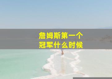 詹姆斯第一个冠军什么时候