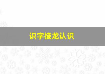 识字接龙认识