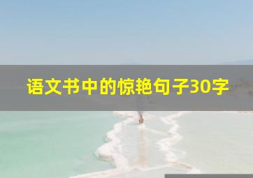 语文书中的惊艳句子30字