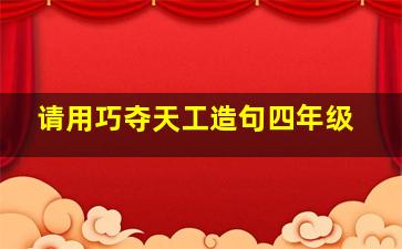 请用巧夺天工造句四年级