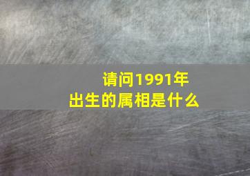 请问1991年出生的属相是什么