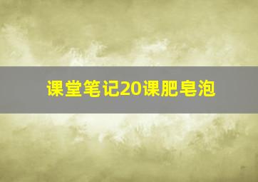 课堂笔记20课肥皂泡