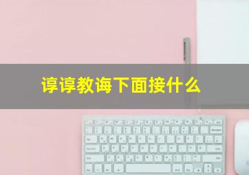 谆谆教诲下面接什么