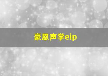 豪恩声学eip