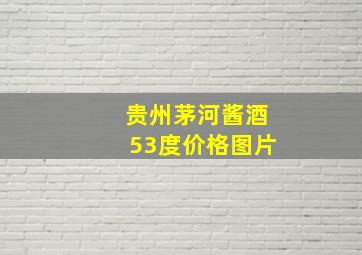 贵州茅河酱酒53度价格图片