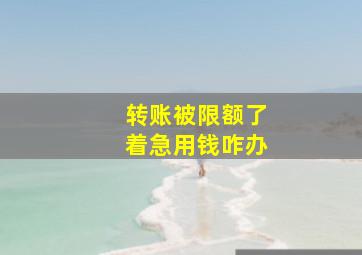 转账被限额了着急用钱咋办