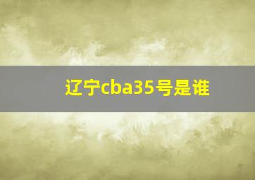 辽宁cba35号是谁