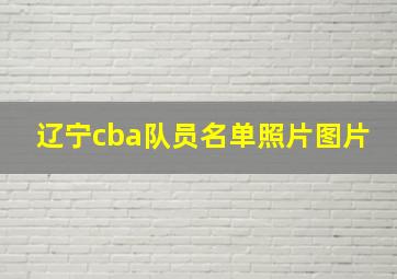 辽宁cba队员名单照片图片