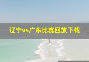 辽宁vs广东比赛回放下载