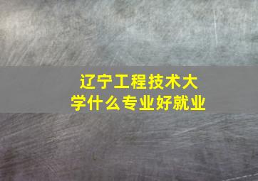 辽宁工程技术大学什么专业好就业