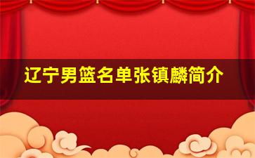 辽宁男篮名单张镇麟简介