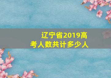 辽宁省2019高考人数共计多少人