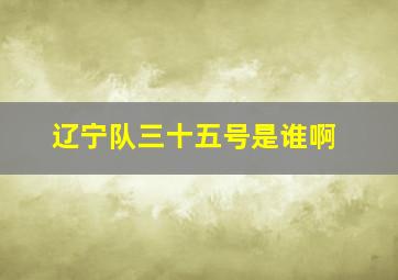 辽宁队三十五号是谁啊