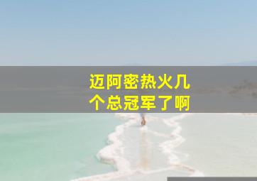 迈阿密热火几个总冠军了啊