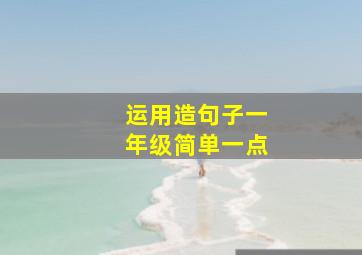 运用造句子一年级简单一点