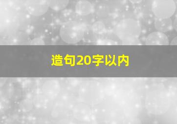 造句20字以内