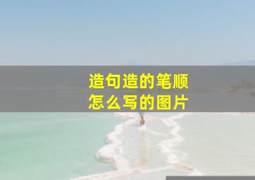 造句造的笔顺怎么写的图片