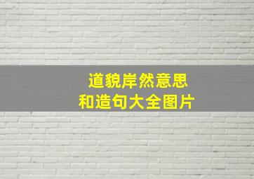 道貌岸然意思和造句大全图片