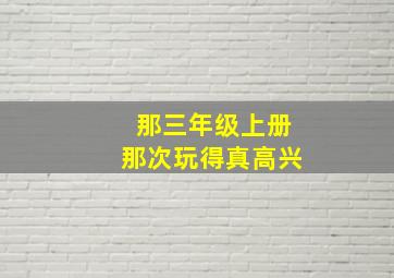 那三年级上册那次玩得真高兴