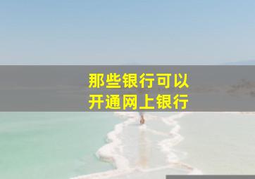 那些银行可以开通网上银行