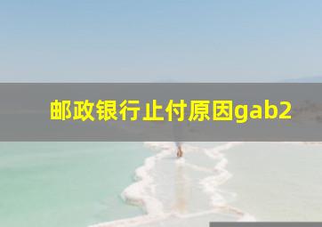 邮政银行止付原因gab2