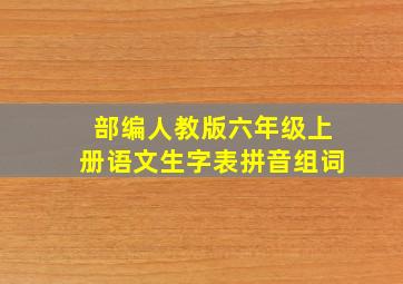 部编人教版六年级上册语文生字表拼音组词