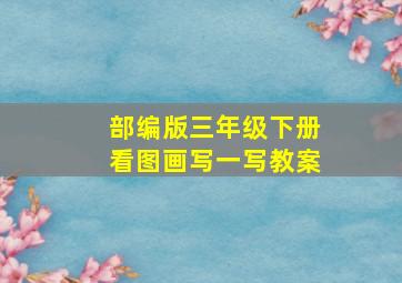 部编版三年级下册看图画写一写教案