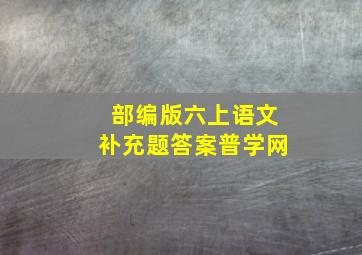 部编版六上语文补充题答案普学网