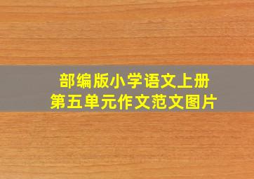 部编版小学语文上册第五单元作文范文图片