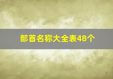 部首名称大全表48个