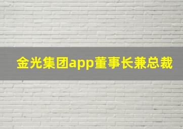 金光集团app董事长兼总裁