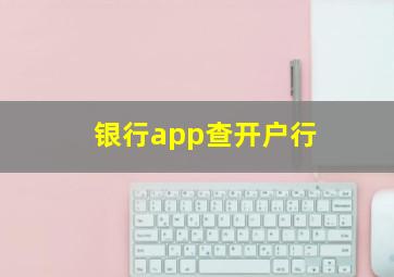 银行app查开户行