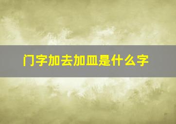 门字加去加皿是什么字