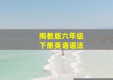 闽教版六年级下册英语语法