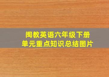 闽教英语六年级下册单元重点知识总结图片