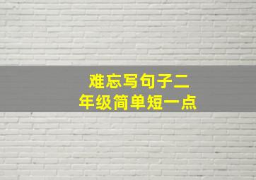 难忘写句子二年级简单短一点