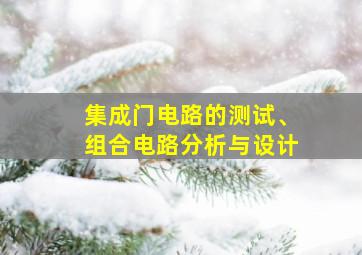 集成门电路的测试、组合电路分析与设计