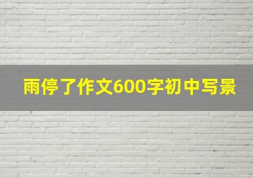 雨停了作文600字初中写景