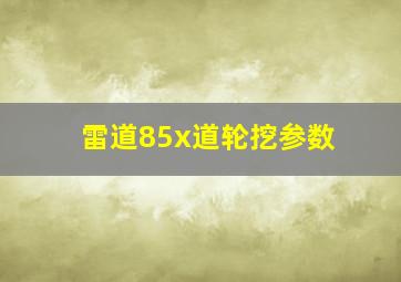 雷道85x道轮挖参数