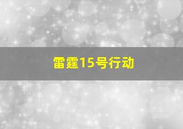 雷霆15号行动