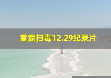 雷霆扫毒12.29纪录片