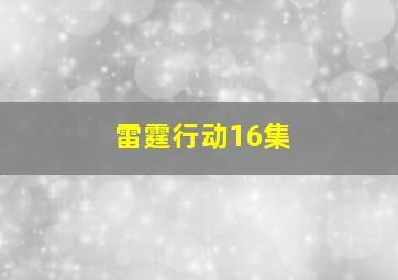 雷霆行动16集