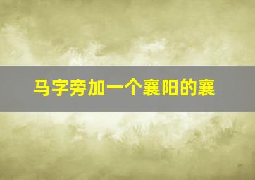 马字旁加一个襄阳的襄