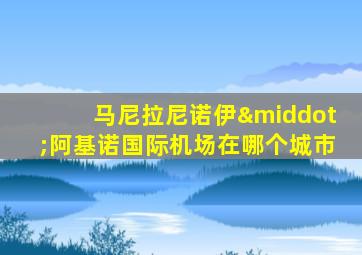 马尼拉尼诺伊·阿基诺国际机场在哪个城市