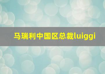 马瑞利中国区总裁luiggi