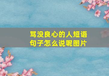 骂没良心的人短语句子怎么说呢图片