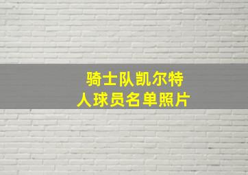 骑士队凯尔特人球员名单照片